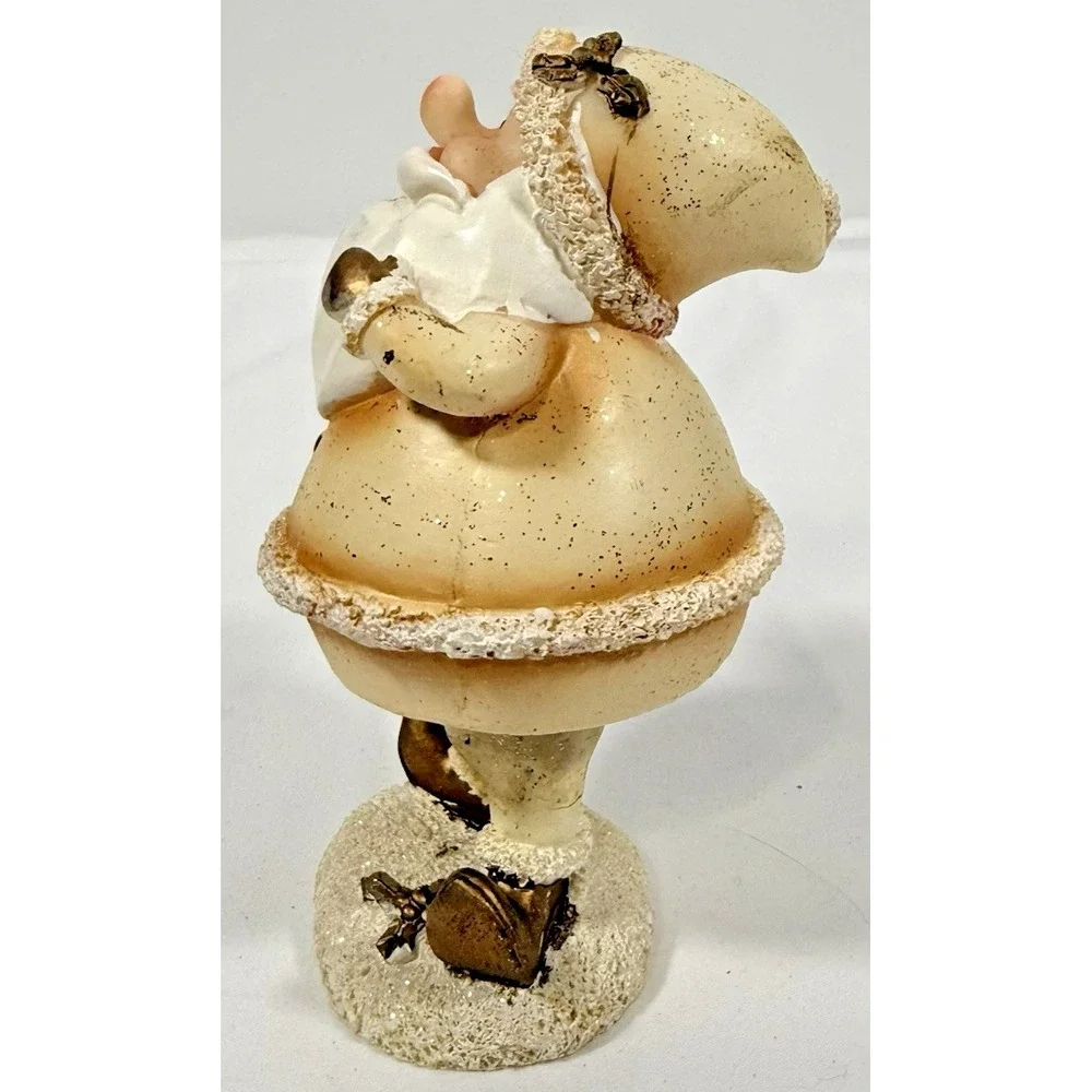 Greenbrier Santa Bobble Body Spring Figure 6in Gold 2006 Collectible